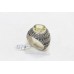 Unisex Ring 925 Sterling Silver yellow citrine quartz Natural Gem Stone P 419